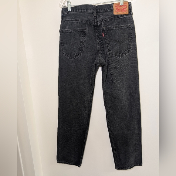 Levi’s 550 Men’s 32x34 Black Relaxed Fit Tapered Leg Jeans 90s Workwear Normcore - Picture 6 of 8